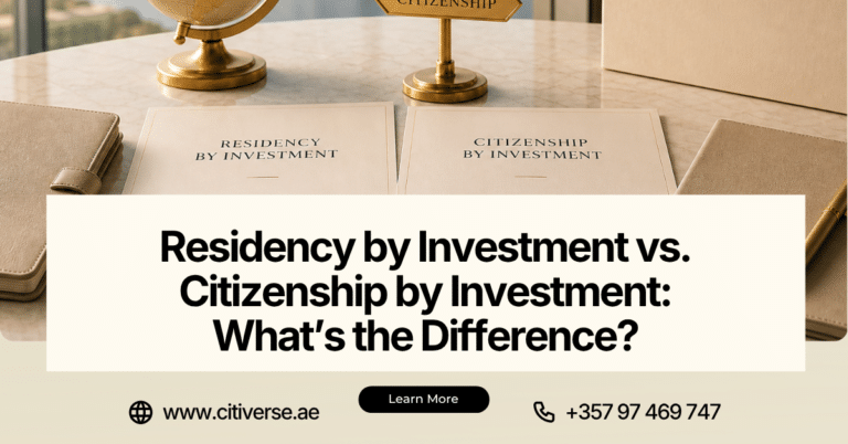 Residency by Investment vs. Citizenship by Investment: What’s the Difference?